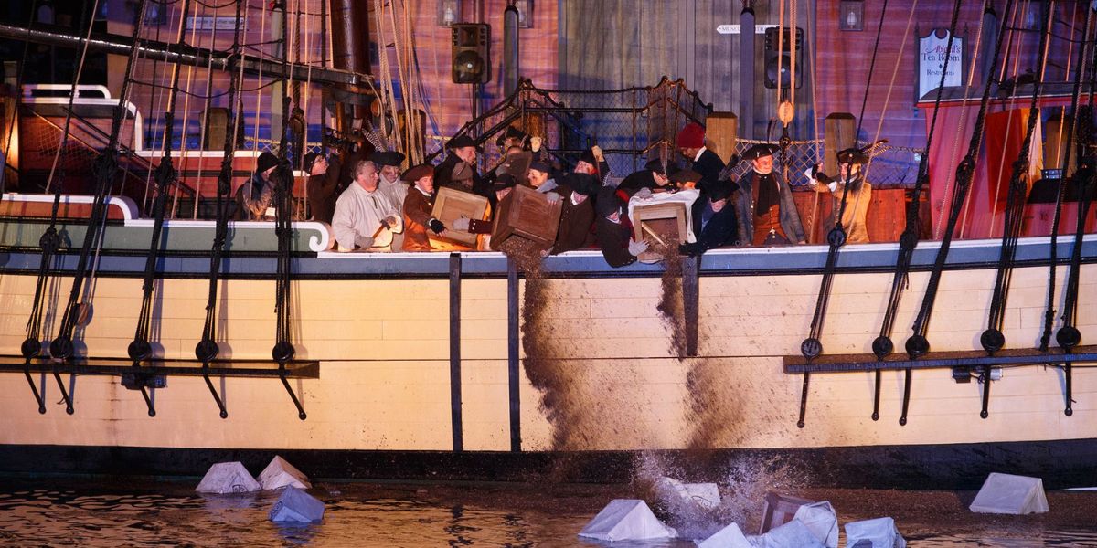 Boston Tea Party's 250th Anniversary Celebrated with Enthusiastic Reenactments by Hundreds
